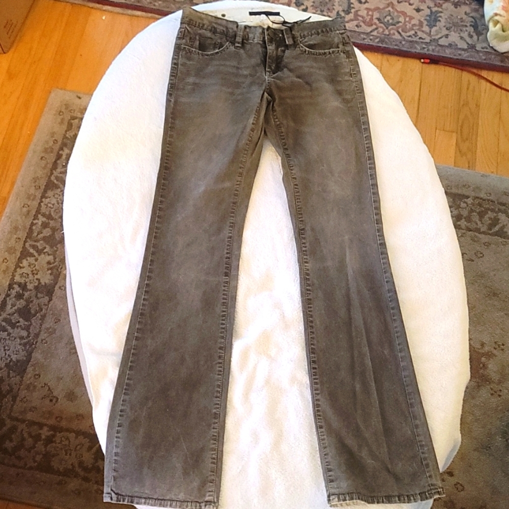 Buffalo brown, thin distressed style jeans. Size 25.